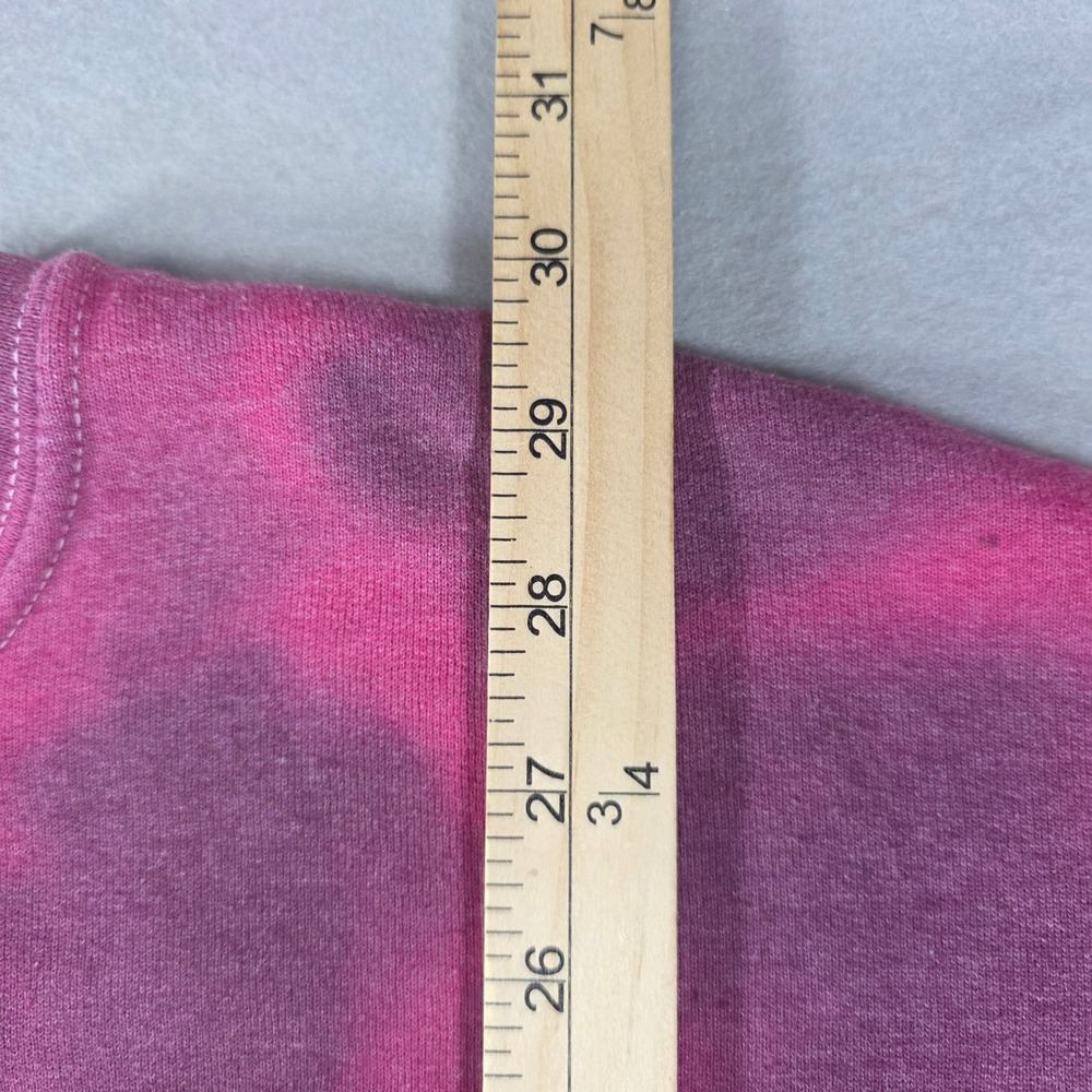 Def Leppard Pyromania Tie Dye Graphic Sweatshirt Pink Purple Mens L/XL 0221 - Picture 5 of 7